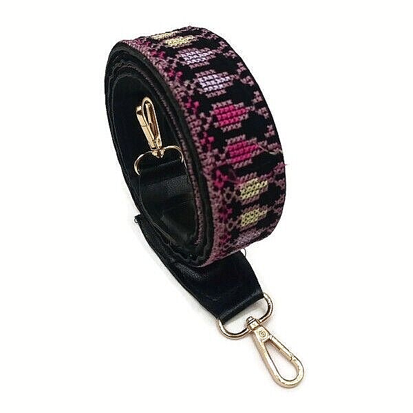 Handbag Belt Wide Replacement Hand Embroidered Bag Shoulder Crossbody Hand Made-image