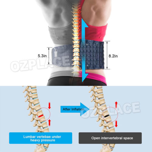 Decompression Belt Waist Brace Spinal Lower Air Traction Back Pain Relief Lumbar - Picture 7 of 13