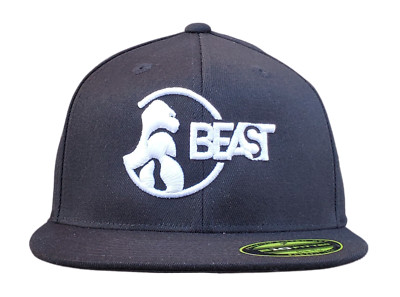 Gorilla Black Fitted Flexfit Cap (Various Logo Colors)