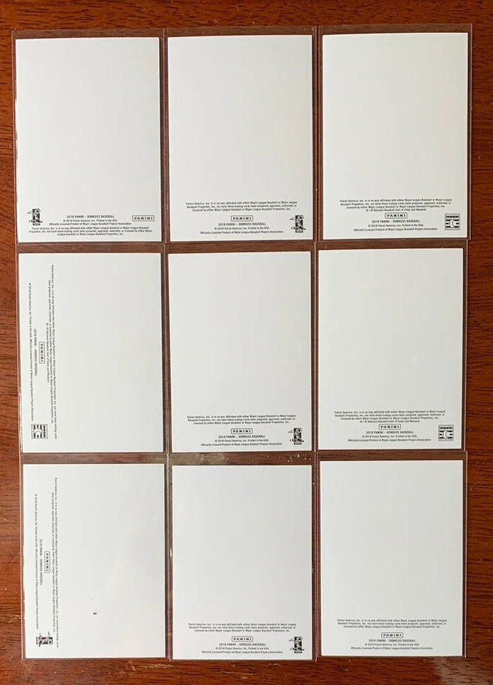 2018 Donruss Blank Back SSP Lot Of 9 Mookie Betts Yadier Molina Barry Larkin - Image 2 of 2