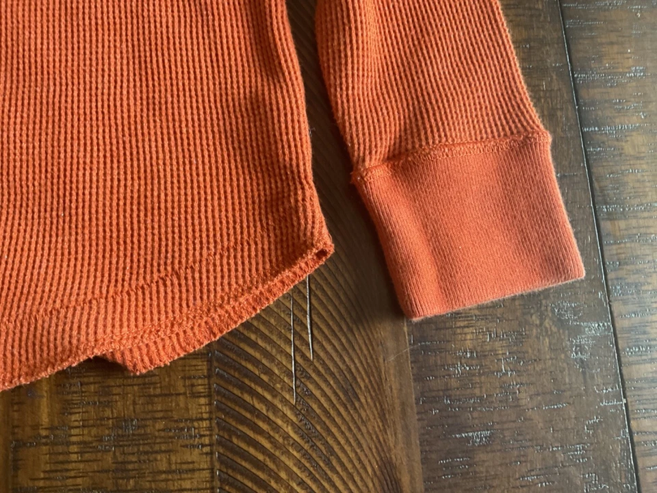 The Children's Place Long Sleeve Orange Thermal Shirt Boys Sze M7/8 Cotton - Image 2 of 4