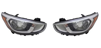 Driver & Passenger Side Standard Type Headlight For 2015-2017 Hyundai Accent