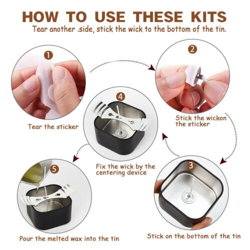 Kerzenherstellung Kit Kerzen Selber Machen Set mit Kerzendochte Kerzentopf - Bild 5 von 10