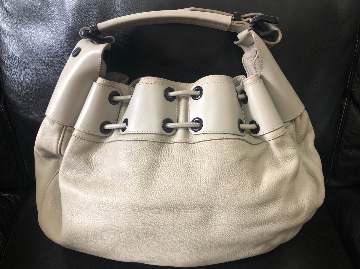 100% Authentic Burberry Leather Prorsum Large Warrior light taupe