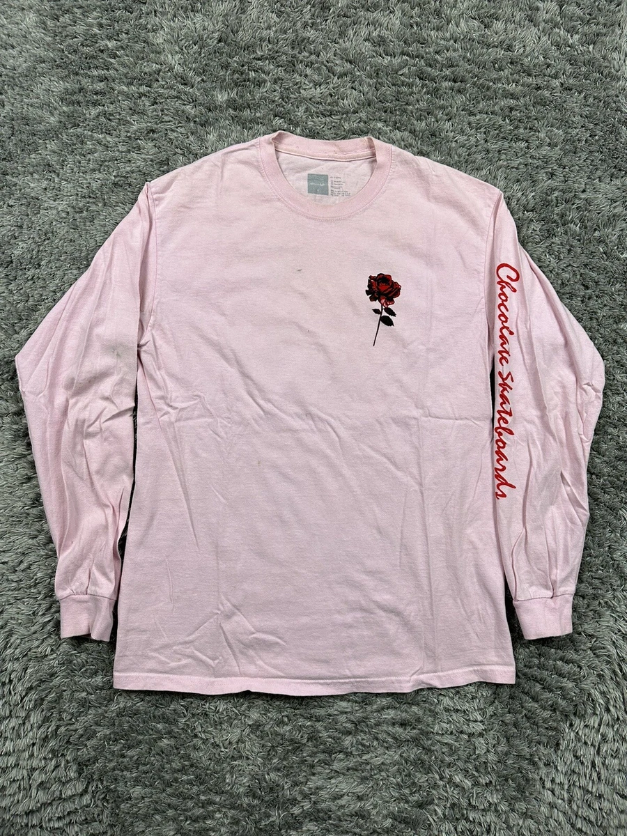 chocolate skateboards rose woman artwork long sleeve t shirt