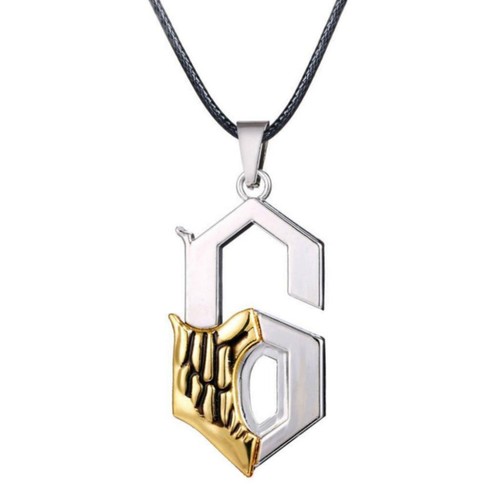 COLLIER ANIME BLANCH NUMÉRO N° 6 pendentif en métal Grimmjow Jaegerjaquez avec cordon - Photo 1 sur 5