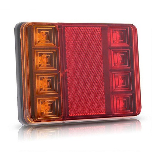 1X Waterproof 8 LED Trailer Light Rear Tail Lamp 12V DC Car Truck Boat Caravvm - Picture 6 of 8