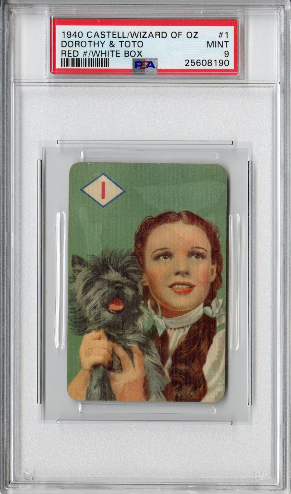1940 Castell Wizard of Oz Dorothy Toto Judy Garland ROOKIE #1 PSA 9 POP 14 Red