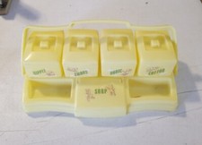 Vintage Yellow Clarolyte Plastic Baby Nursery Dresser Vanity Set-COMPLETE