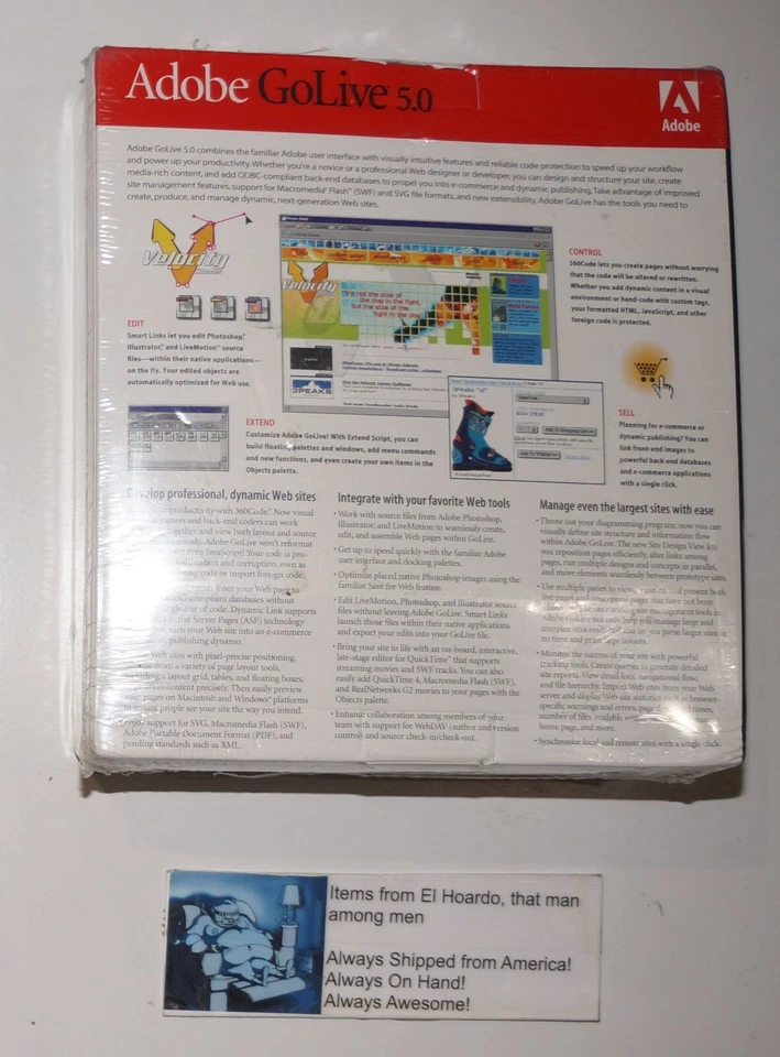 Adobe GoLive 5.0 for Windows Education VERSION Factory Sealed in Box - Image 2 of 4