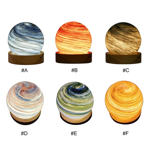 USB 3D Crystal Ball Planet Lamp LED Starry Sky Table Light Astronomical Ornament - Photo 8/26