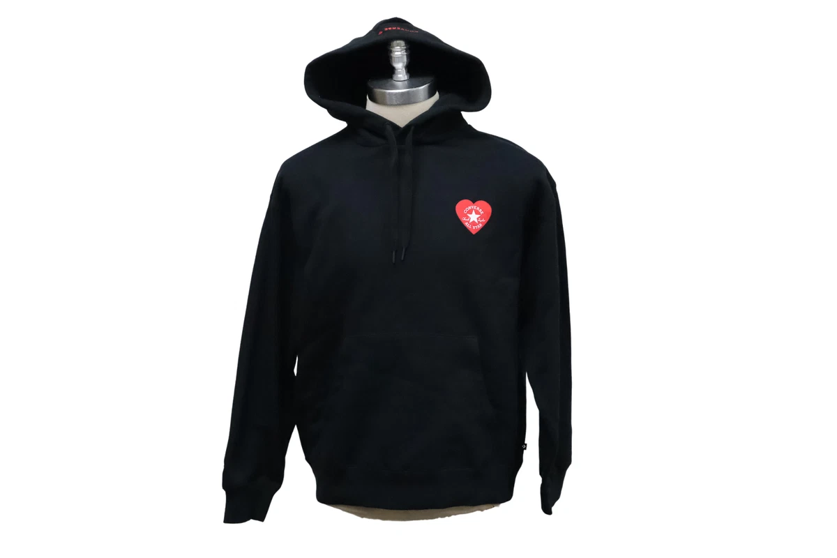 Black hoodie 2025 with red heart