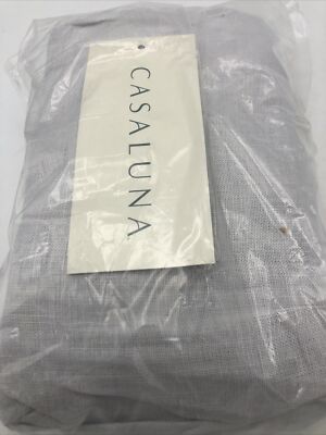Casaluna King 100% Washed Hemp Solid Pillowcase Set  Light Gray