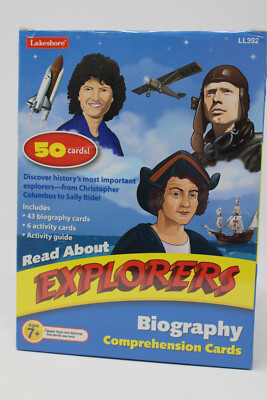 Lakeshore Explorers Biography Comprehension And Activity Flash Cards LL392