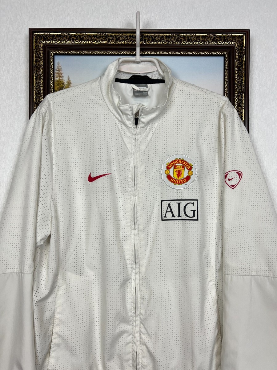NIKE ナイキ MANCHESTER UNITED AIGトラックジャケット 2007/2008 Y2K Vintage Nike Manchester United AIG Track Top