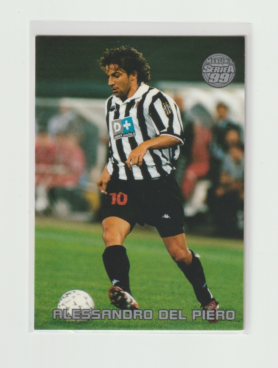 CARD MERLIN CALCIO 95 ALESSANDRO DEL PIERO JUVENTUS ROOKIE 5 TOPLOADER NO PANINI