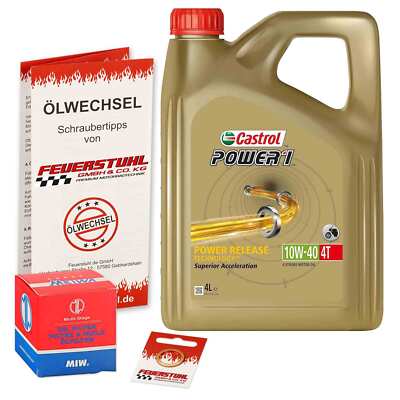 Honda CX 650 T Turbo (RC16) 82-85, Castrol 10W40 Öl + MiW Ölfilter, Motoröl Set