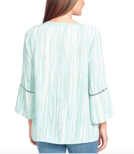 Gloria Vanderbilt Damen Bluse mit V-Gekerbtem Ausschnitt bedruckt - Bild 5 von 16