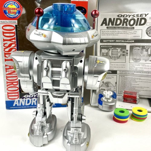 Odyssey Android N.A.T.I Robot Infrared Ray 2006 Walk Dances Shoots Discs - Bild 13 von 16