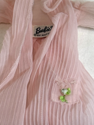 Vintage 1959 Barbie Clothing Pink Nighty Negligee And Robe #965 - Picture 3 of 6