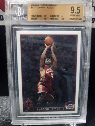 2003-04 Topps Chrome LEBRON JAMES Rookie #111 BGS 9.5 Gem Mint