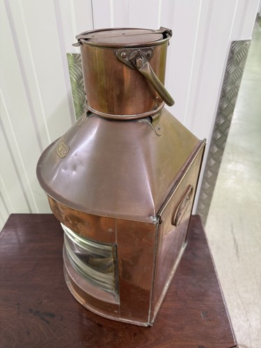 Large Vintage Marine Ships Copper Lantern R C Murray Glasgow - Picture 7 of 18
