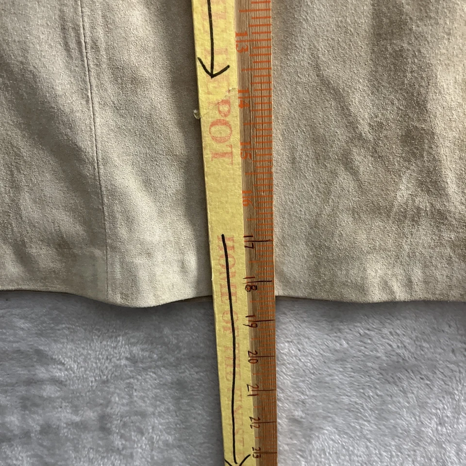 Minifalda Boston Proper para mujer marrón 10 gamuza lisa cremallera corta Foto 4 de 4