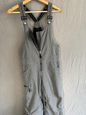 Obermeyer Youth Ski Bib Snow Pants Gray Teen M 10-12 Snowboard Winter Gear
