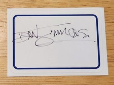 Autographed Dan Simmons bookplate w/coa AUTHOR SCIENCE FICTION HORROR
