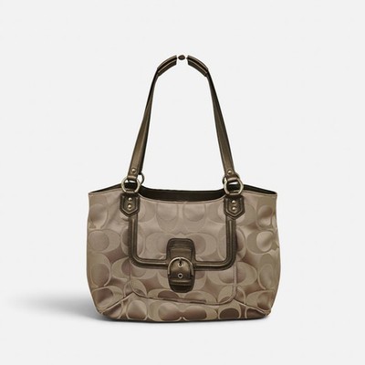 COACH Designer Campbell Signature Belle Purse Tote Shoulder Bag