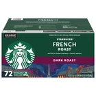 Starbucks Coffee French Roast Dark Roast K-Cup Pod 72 Count
