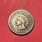 (1) Beautiful Antique 1881 Indian Head Cent/Penny F-FINE NICE DETAIL FILLER