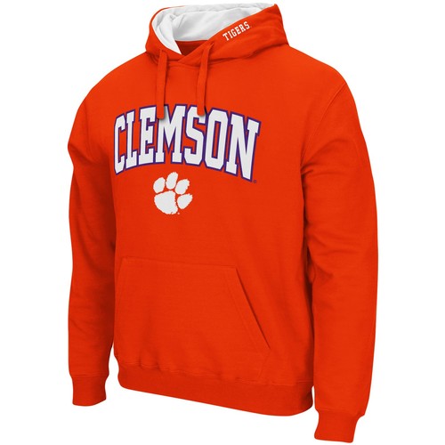 Men's Colosseum Orange Clemson Tigers Arch & Logo 3.0 Pullover Hoodie - 第 2/3 張圖片