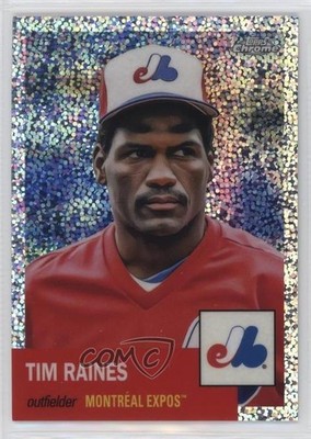 2022 Chrome Platinum Anniversary Speckle Refractor /150 Tim Raines #478 HOF 04br