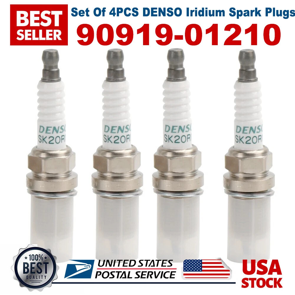 4 Pack DENSO For 90919-01210 SK20R11 3297 Spark Plugs Iridium Camry Rav4 US