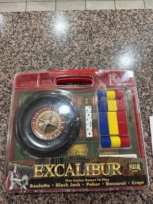 New Excalibur Casino Roulette 6 in 1 Casino Games: Craps, Poker, Black Jack,