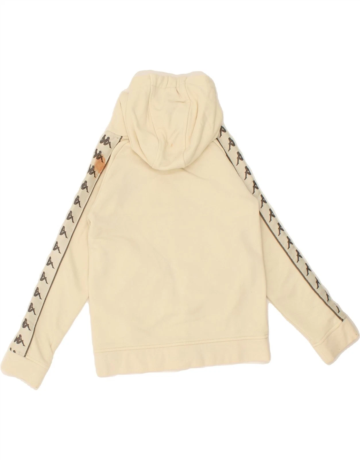 OFF WHITE Felpa con cappuccio e zip KAPPA bambina 7 8 anni bianco sporco cotone BX03