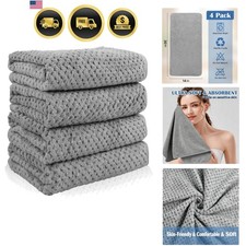 Paquete de 4 toallas de mano de microfibra de secado rápido altamente absorbentes baño cocina spa
