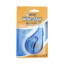 2 Pack BiC Wite Out EZ Correct Correction Tape, White 50523, 4.2mm x 12m