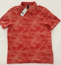 ADIDAS GOLF new 80 Men's GO TO PRINT Cotton Polo Shirt scarlet red size L 23