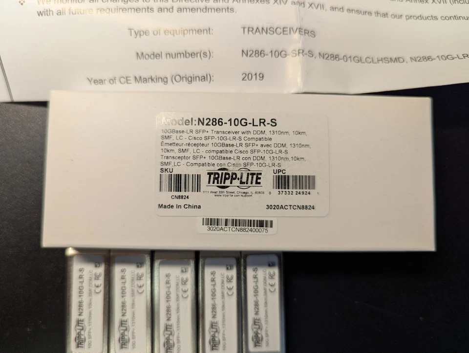 Tripp Lite N286-10G-LR-S 10G SFP+ Transceiver | Cisco Compatible | 10km SMF | LC - Image 2 of 3