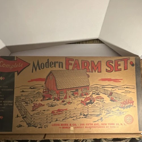 Marx Modern Farm Set Vintage 1960 original box