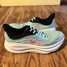 HOKA Bondi 9 Women  s Running Shoes US 8.5 B Blue Spark/Mint Fluorite 1162012
