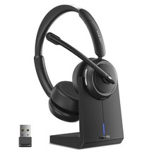 Wireless Headset with Mic for Work, Bluetooth Headset with Microphone Noise ...