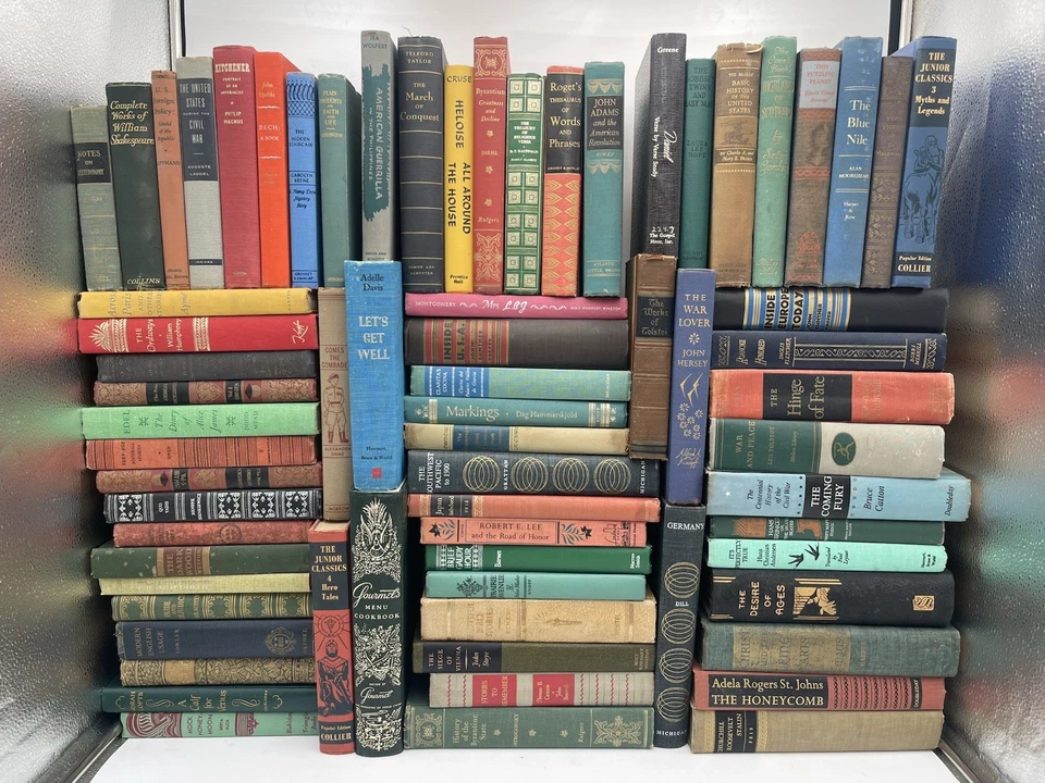 Lot of 20 Vintage Old Rare Antique Hardcover Books - Mixed Color - Random Foto 3 de 3