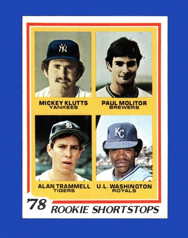 1978 Topps Set-Break #707 Paul Molitor Alan Trammell NM-MT OR BETTER *GMCARDS*