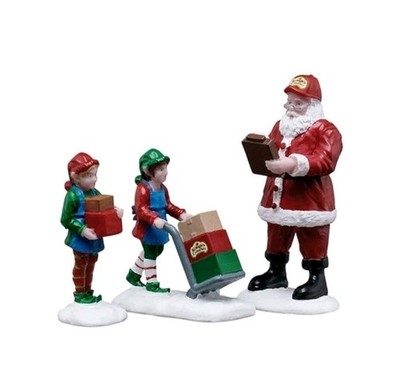 Lemax Weihnachtsmann Dorf Figur Figur Versandfertig Anzug Häuser 3