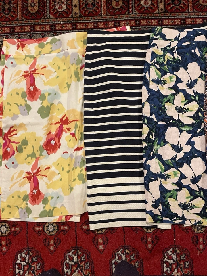 6 Лот JCrew карандаш юбка женские размеры 8, 10 узор, цветочный, полоски, пейсли - Изображение 3 из 4