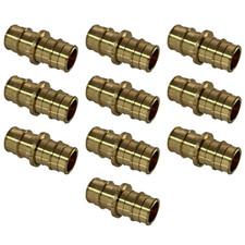 10 Pack XFITTING 3/4" Pex A Coupling, 3/4 Expansion Coupling, Lead Free Brass