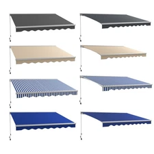 Outsunny Electric Retractable Awning with LED Lights